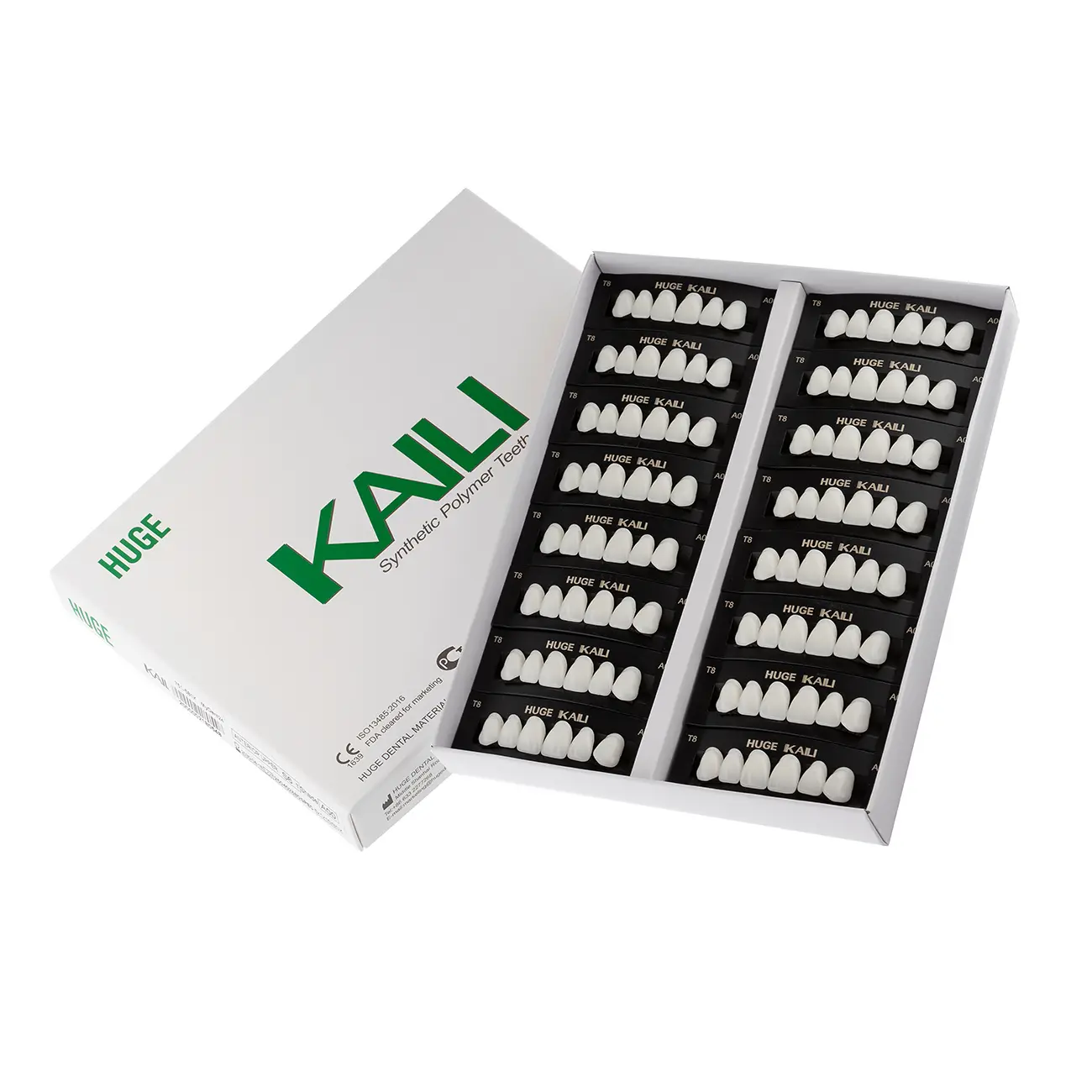 Зубы акриловые Kaili 6*1/ A00, S4 1 уп. (16 планок), A00T8_Kaili_Front