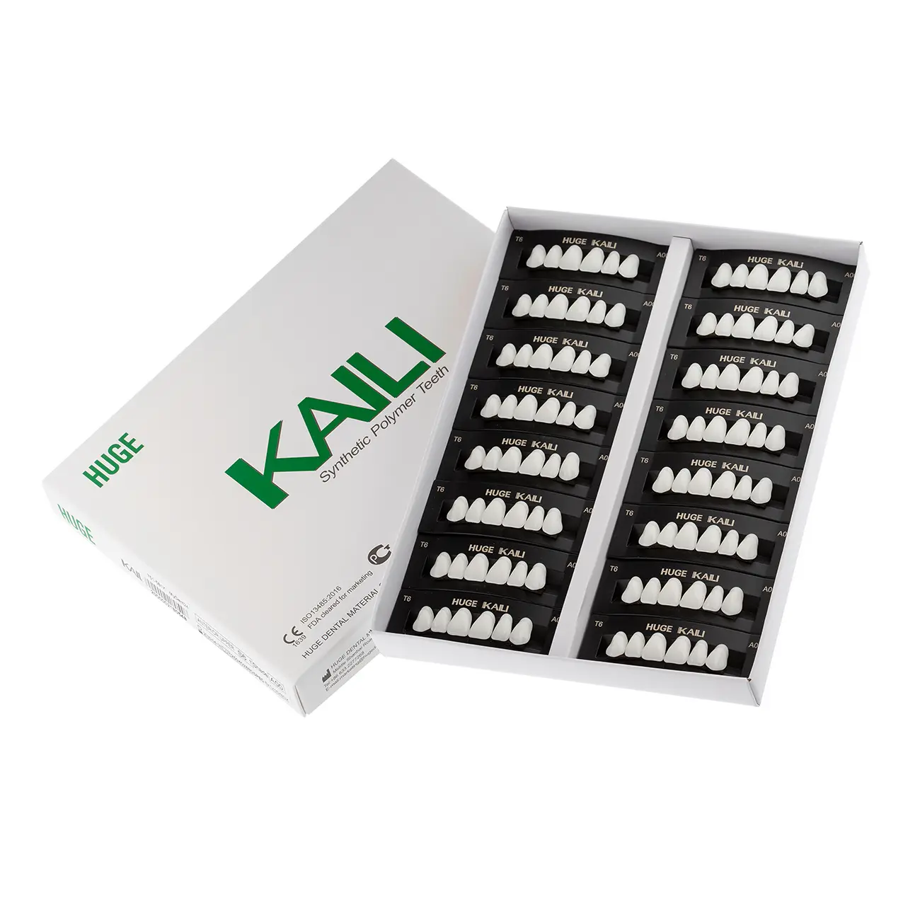 Зубы акриловые Kaili 6*1/ A00, S4 1 уп. (16 планок), A00T6_Kaili_Front