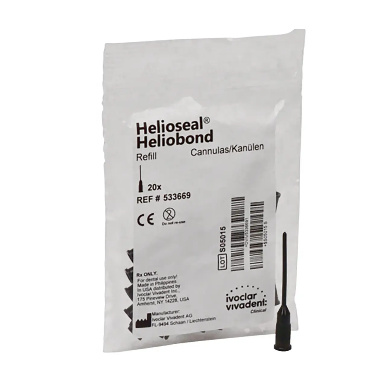 Cannula Helioseal/Heliobond Refill 20 Аппликационные канюли, 533669