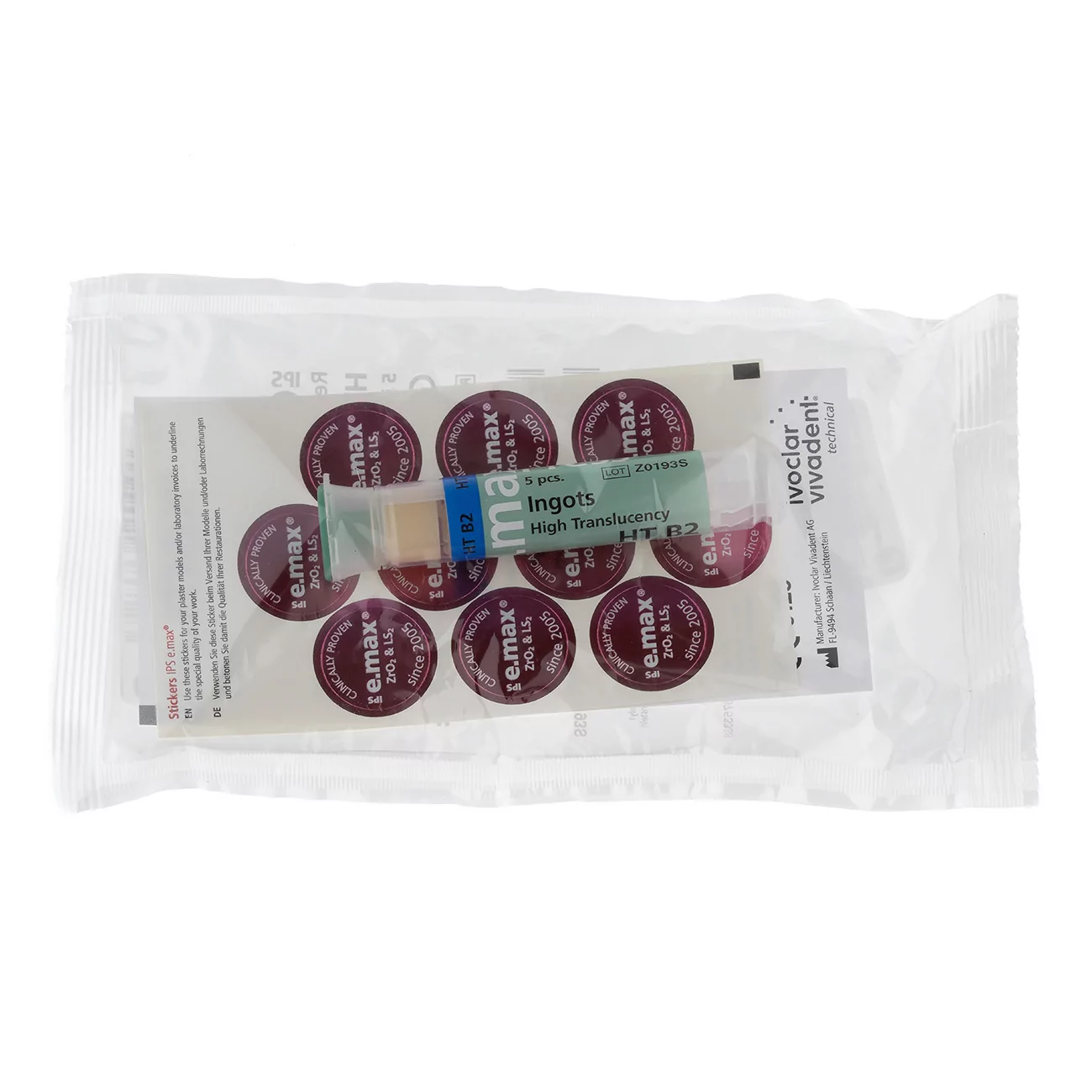 IPS e.max Press HT B2 5 pcs Керамические заготовки для техники прессования