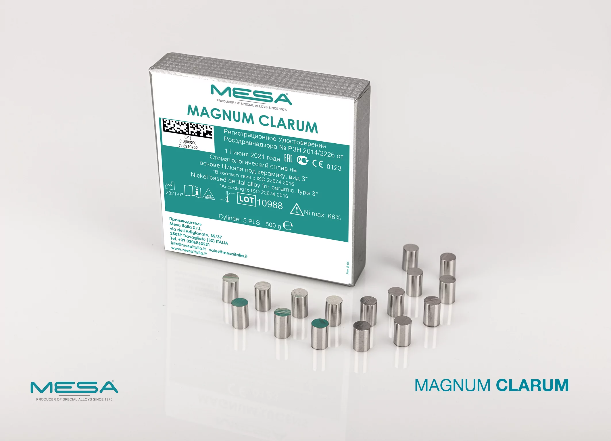 Magnum Clarum. Прутки из никель-хромового сплава в виде цилиндров, коробка, 1 кг, 40770057A