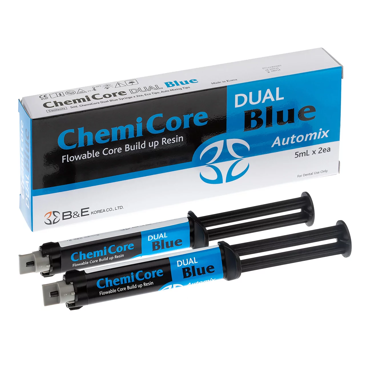 ChemiCore цвет Blue шприц 10гр.х2шт. Материал двойного отверждения для восстановления культи зуба