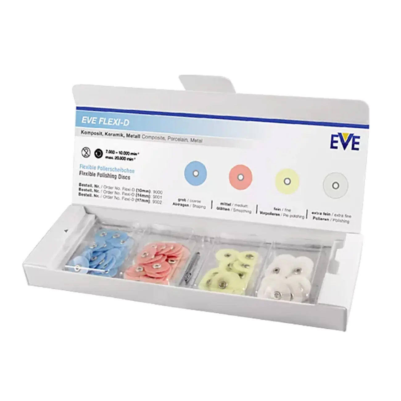Набор FLEXI-D 17 STARTER KIT гибкие полировальные диски для обработки керамики, композитов, металлов, 9002DN009