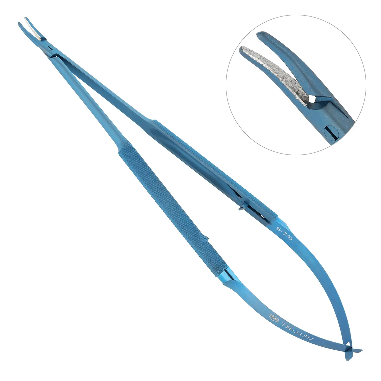 Иглодержатель микрохирургический TH-315U (для иглы 6/0-7/0), универсальный замок., TH-315U