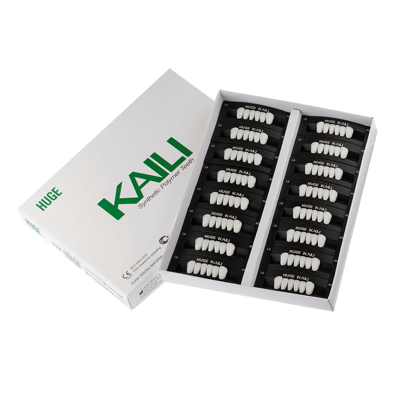 Зубы акриловые Kaili 6*1/ A00, S4 1 уп. (16 планок), A00L6_Kaili_Front