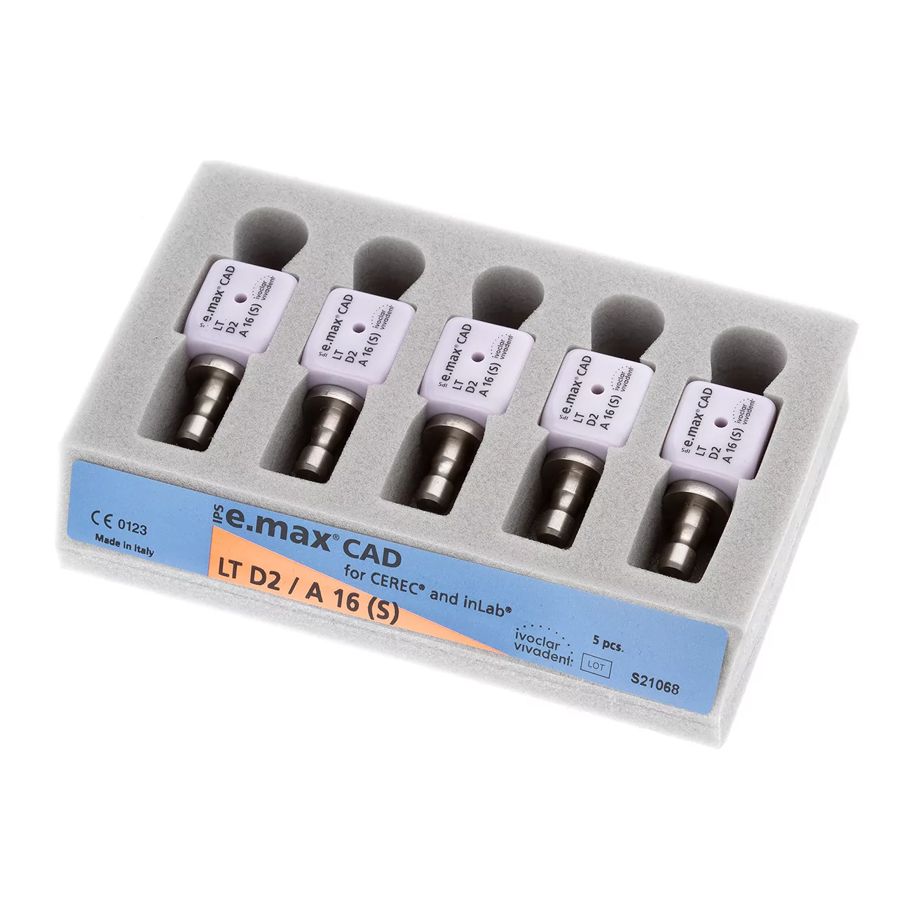 IPS e.max CAD CER/inLab LT D2 A16 (S)/5 Блоки из стеклокерамики