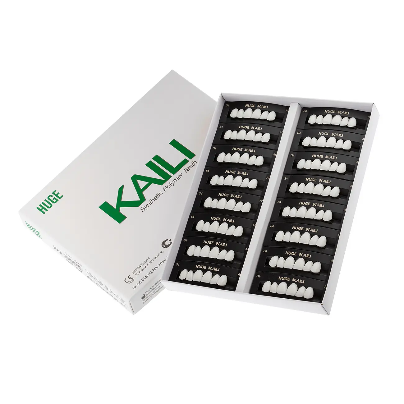 Зубы акриловые Kaili 6*1/ A00, S4 1 уп. (16 планок), A00S4_Kaili_Front