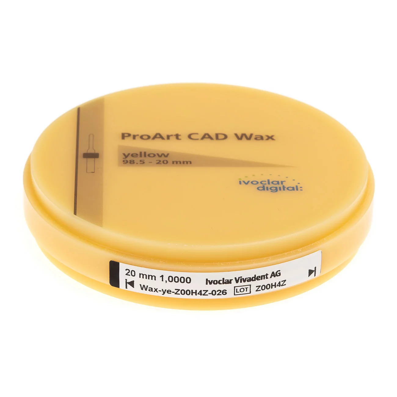 ProArt CAD Wax yellow 98.5-20mm/1 Воск моделировочный, 686321