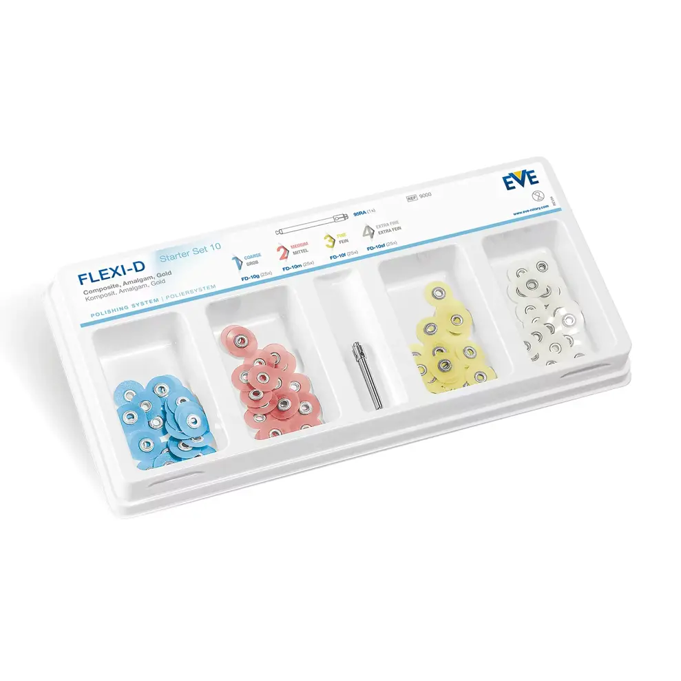 Набор FLEXI-D 10 STARTER KIT гибкие полировальные диски для обработки керамики, композитов, металлов, 9000