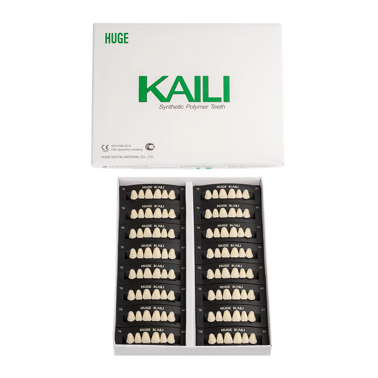 Зубы акриловые Kaili 6*1/ A2, S4 1 уп. (16 планок), A2S4_Kaili_front