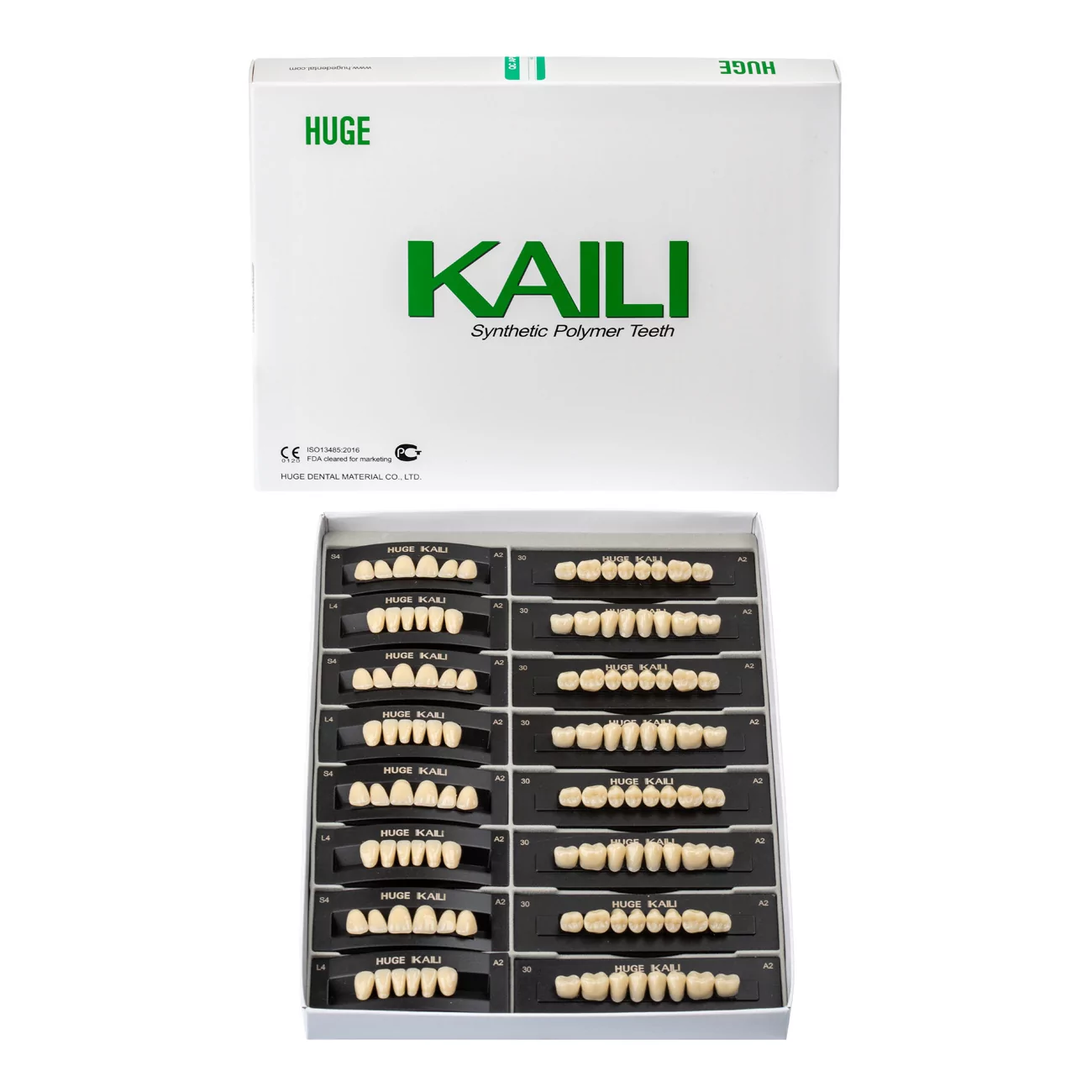 Зубы акриловые Kaili 28*1/ C2, S2 1 уп. (4 гарн.)