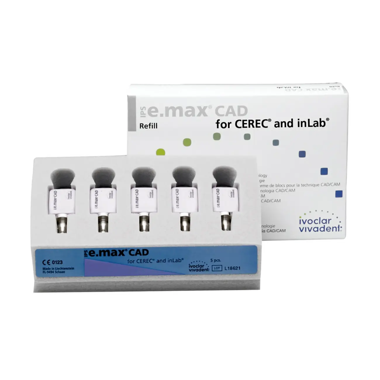 IPS e.max CAD CEREC/inLab Imp. O1 C14/5 Блоки из стеклокерамики, 637793