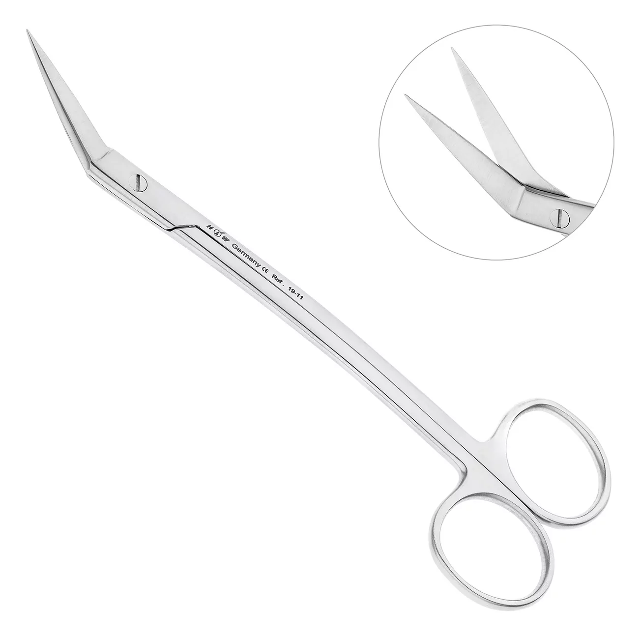 Ножницы хирургические угловые Goldmann-Fox, 16 см, 19-11*