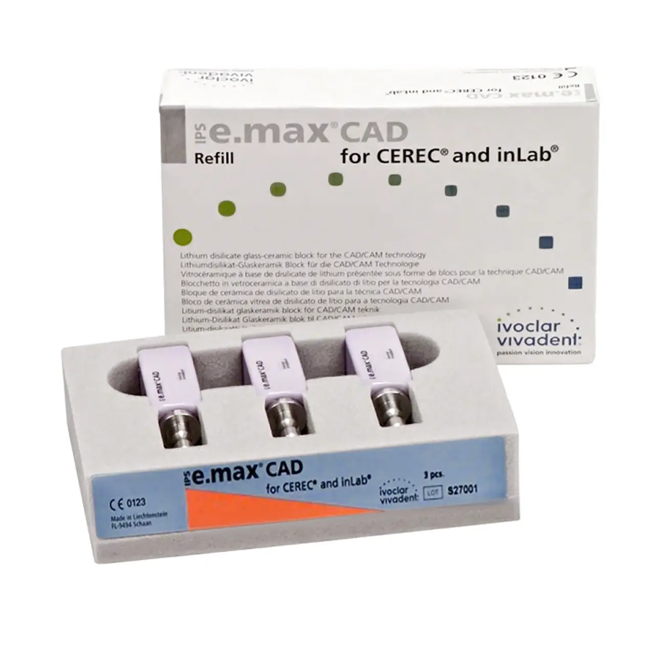 IPS e.max CAD CEREC/inLab LT A1 B32/3 Блоки из стеклокерамики, 648204