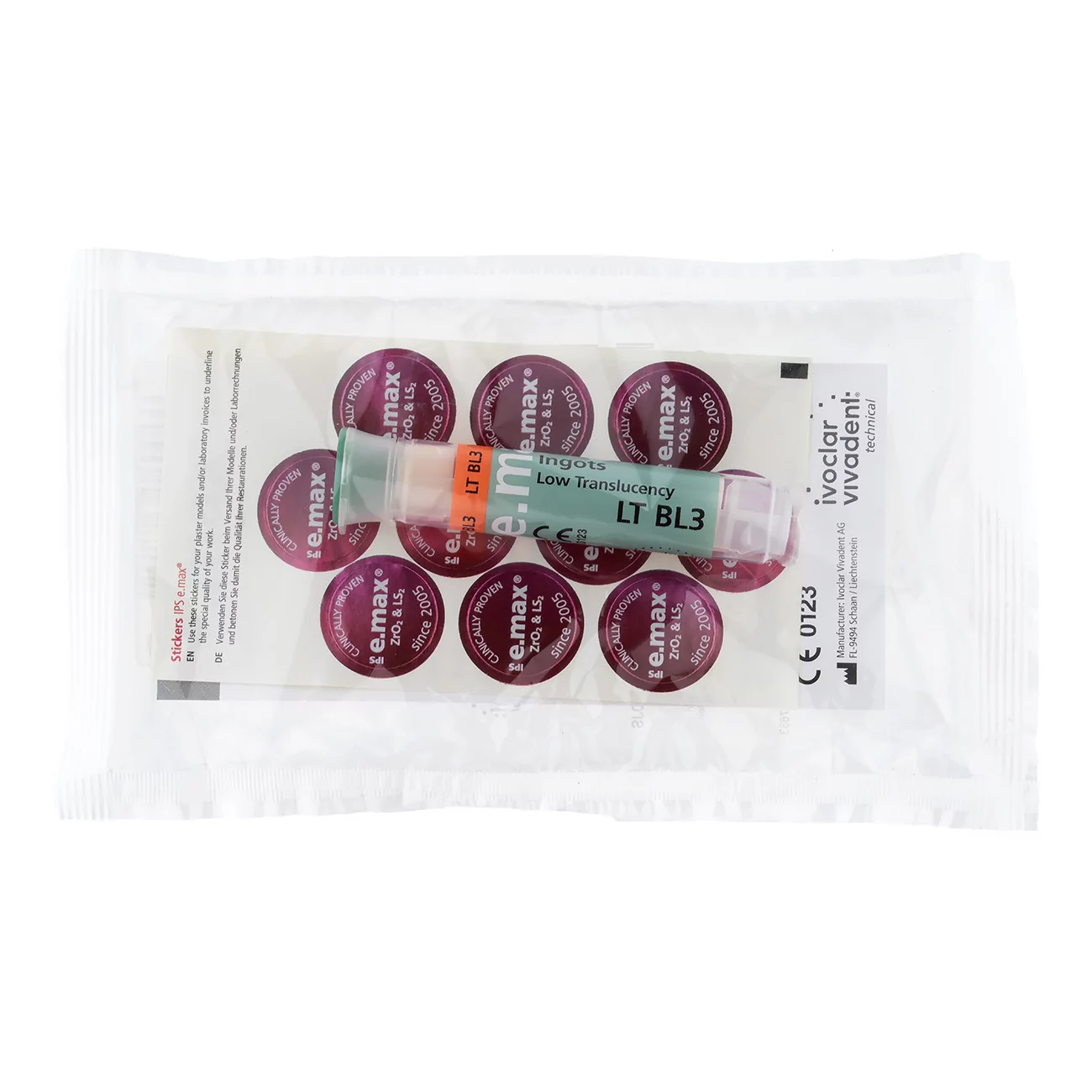 IPS e.max Press LT BL3 5 pcs. Керамические заготовки для техники прессования, 605295